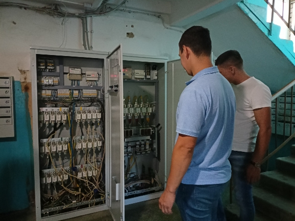 Завершается капитальный ремонт системы энергоснабжения в МКД № 172 пр проспекту Победы.